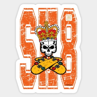 van King - King Skull SK8 Grunge Style Sticker